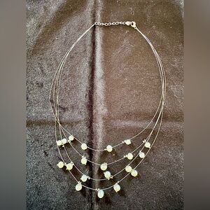 Multi-Layer Pearl Station Necklace